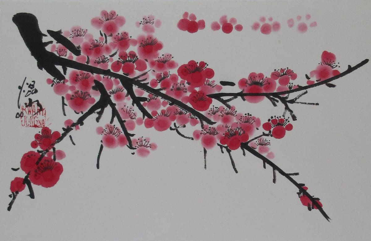 Red Plum Blossum by Kwan Y. Jung 