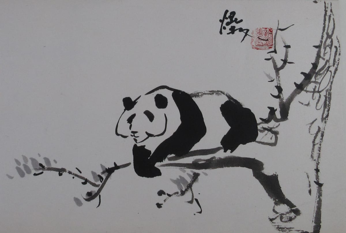 Panda on Tree by Kwan Y. Jung 