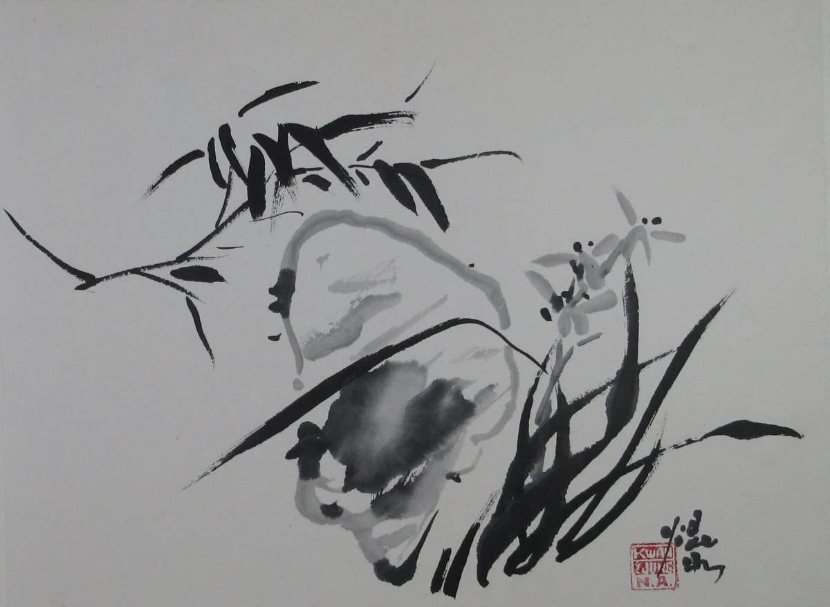 Orchid, Rock and Bamboo by Kwan Y. Jung, Image 1.