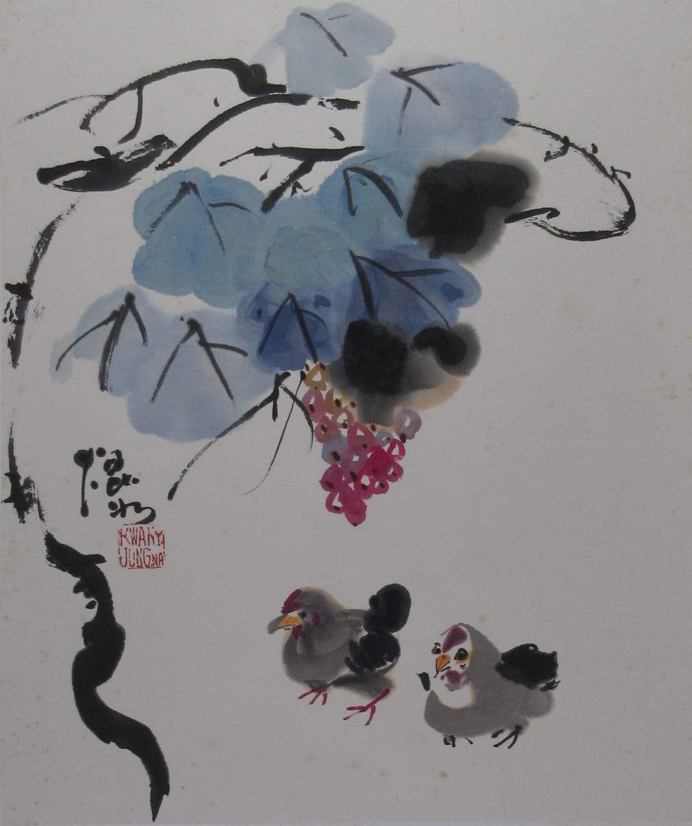 Birds and Grapes by Kwan Y. Jung 