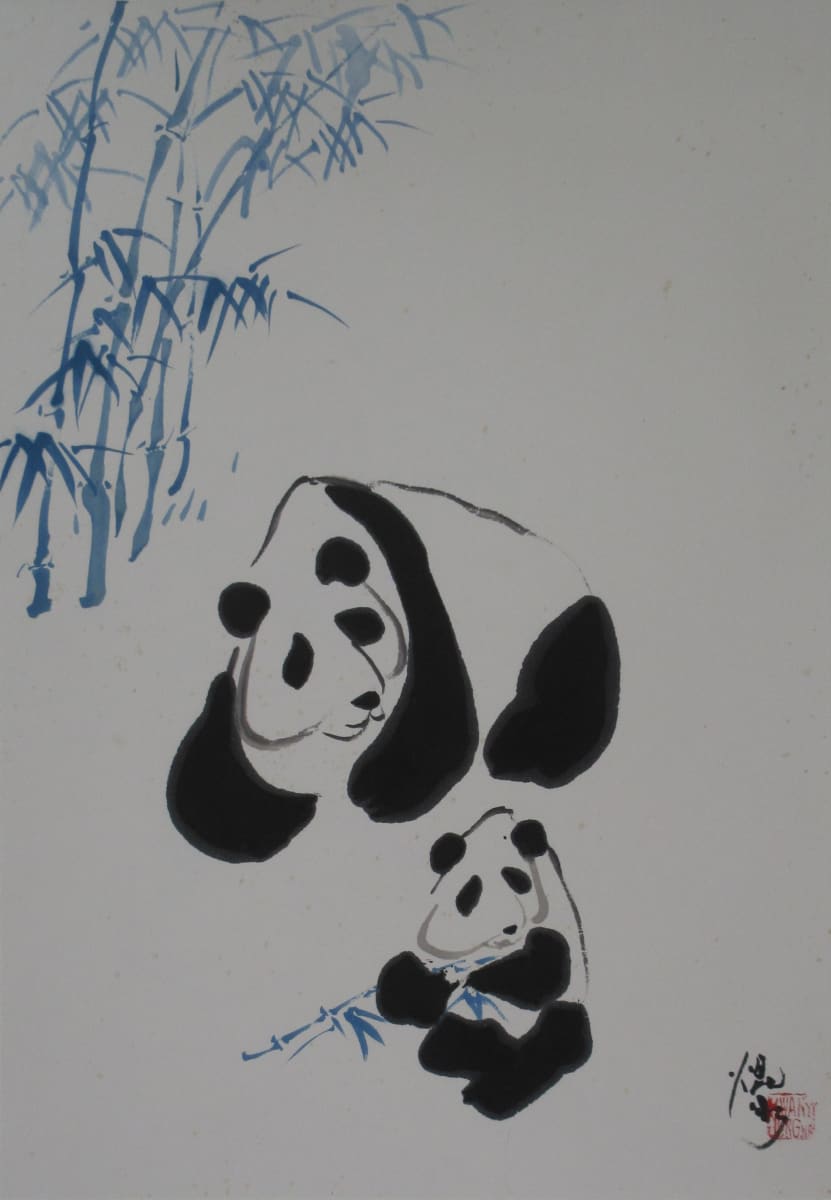 Panda and Cub by Kwan Y. Jung 