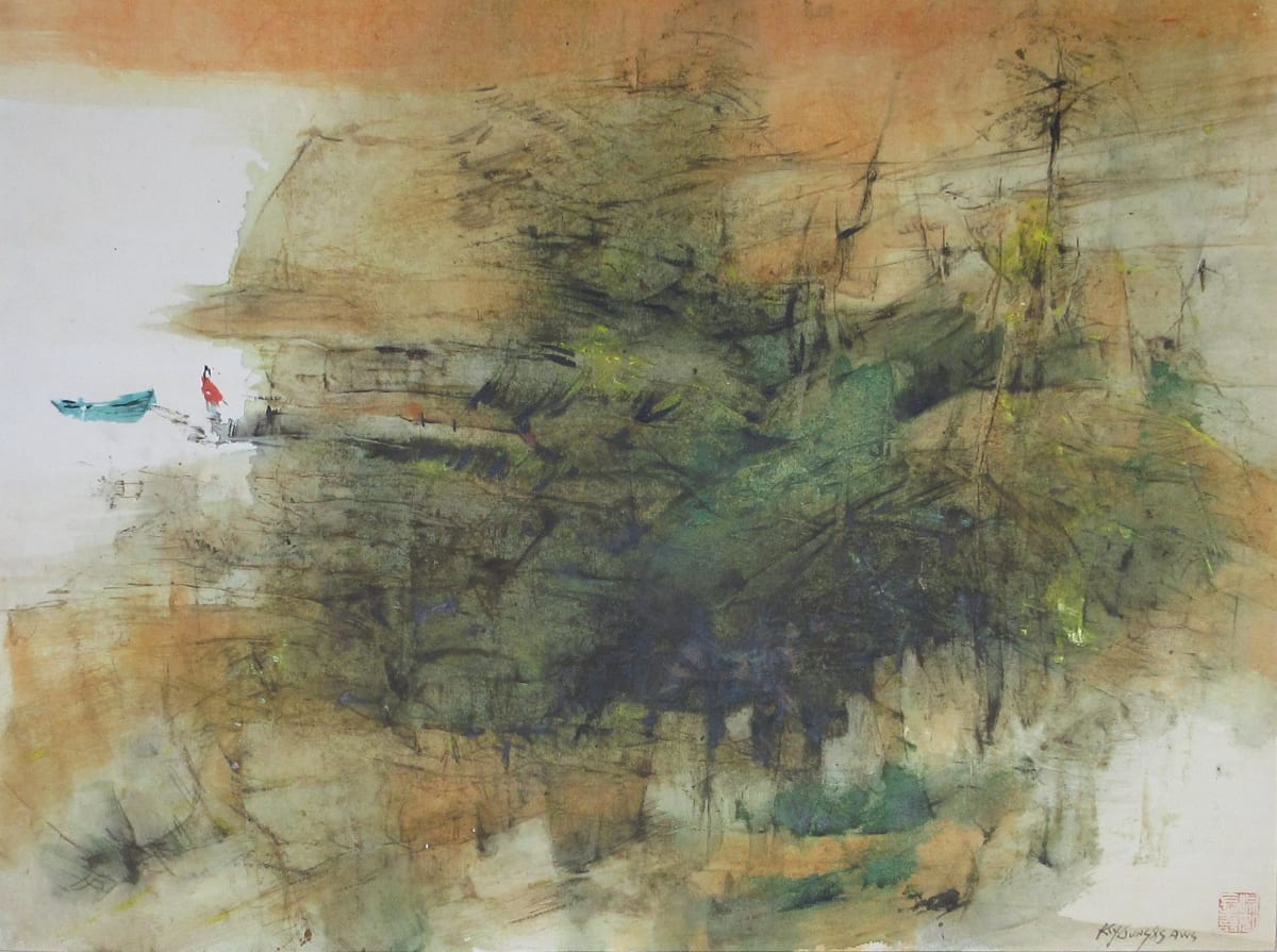 Boating or Lake Side by Kwan Y. Jung, Image 1.