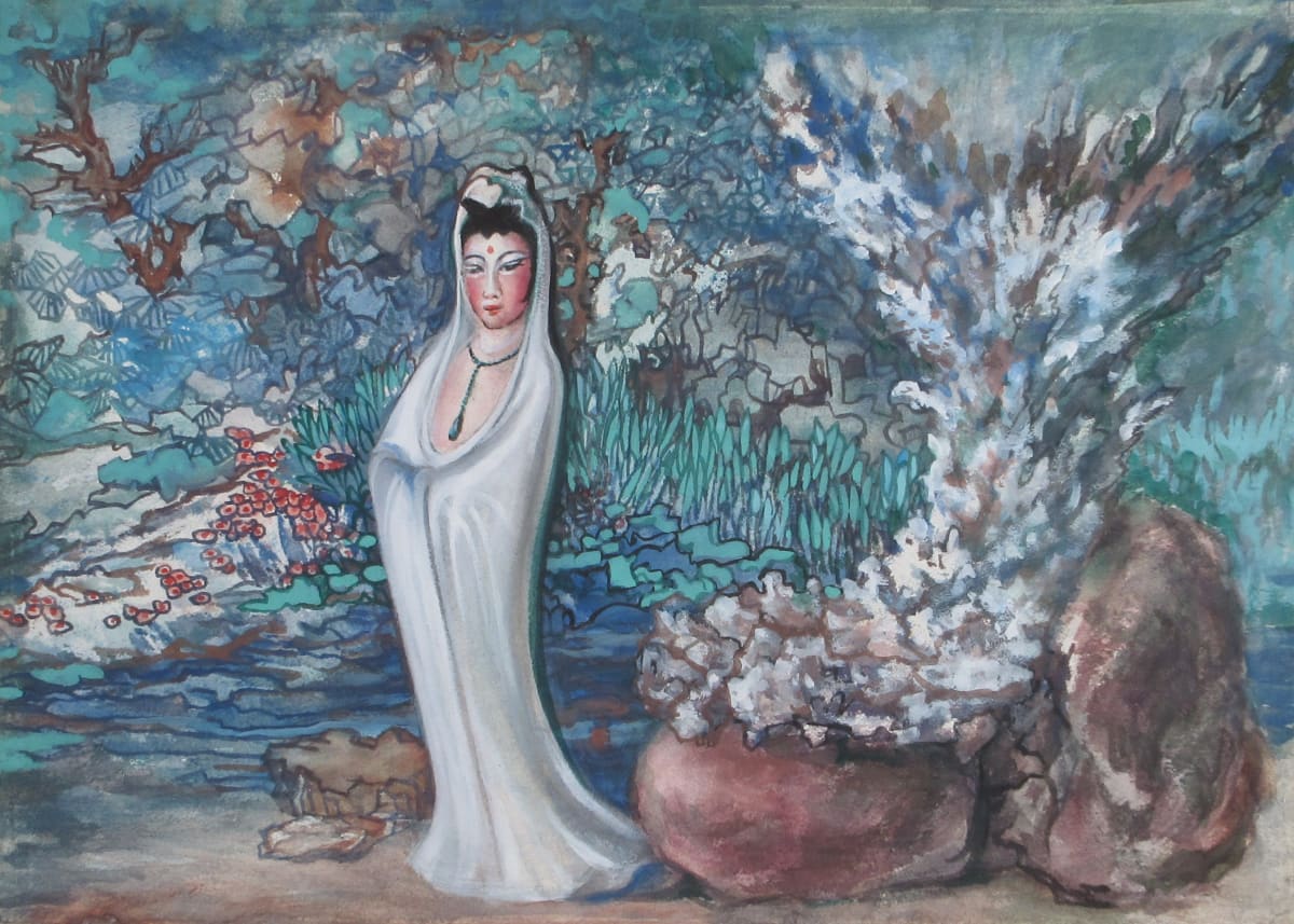 Kwan Yin and White Coral by Yee Wah Jung 