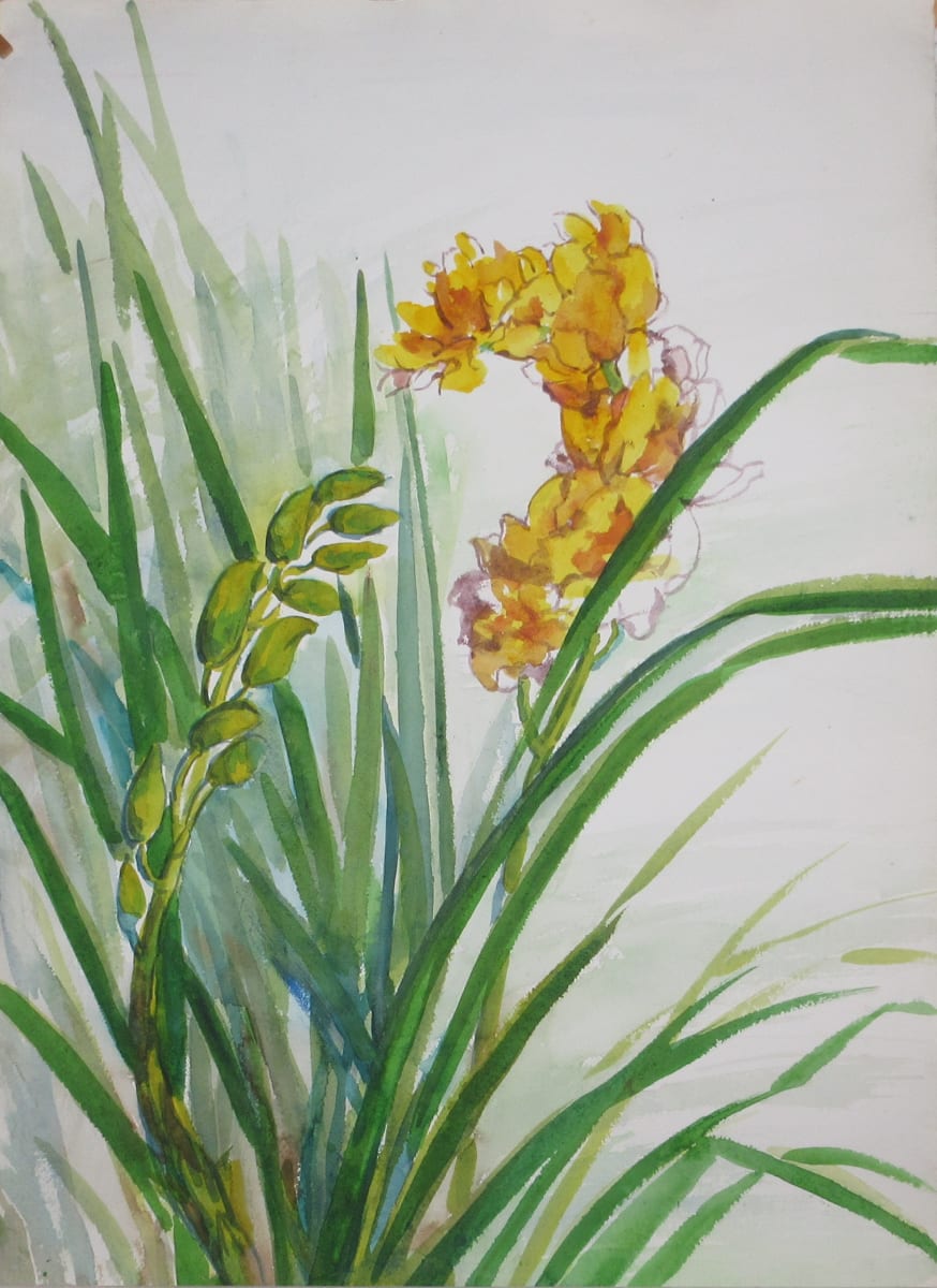 Yellow Gladiolas II by Yee Wah Jung 