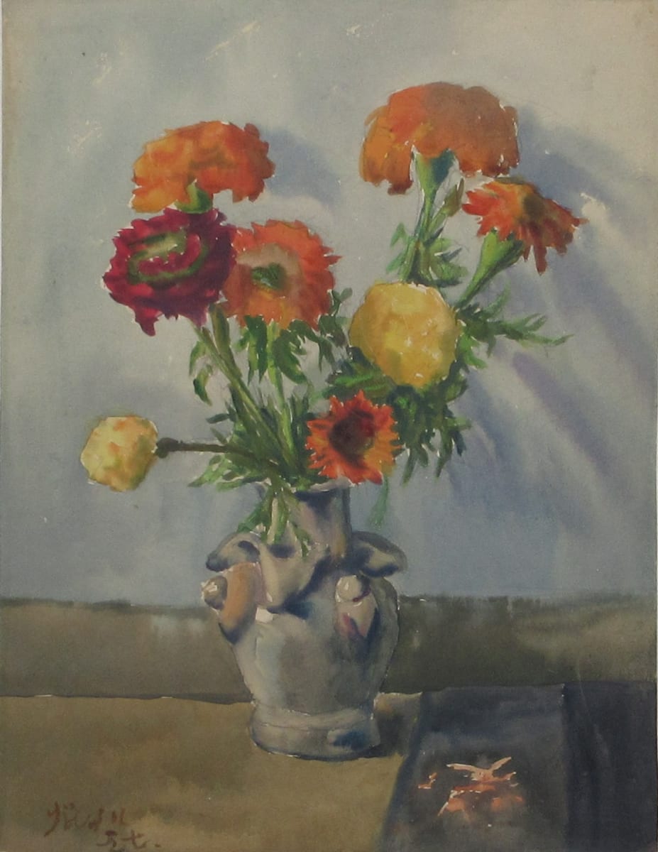 Still Life Study - Flowers in Vase 1 by Kwan Y. Jung 