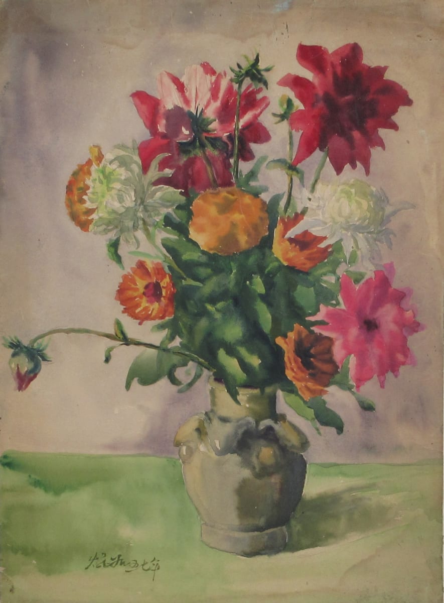 Still Life Study - Flowers in Vase 2 by Kwan Y. Jung 