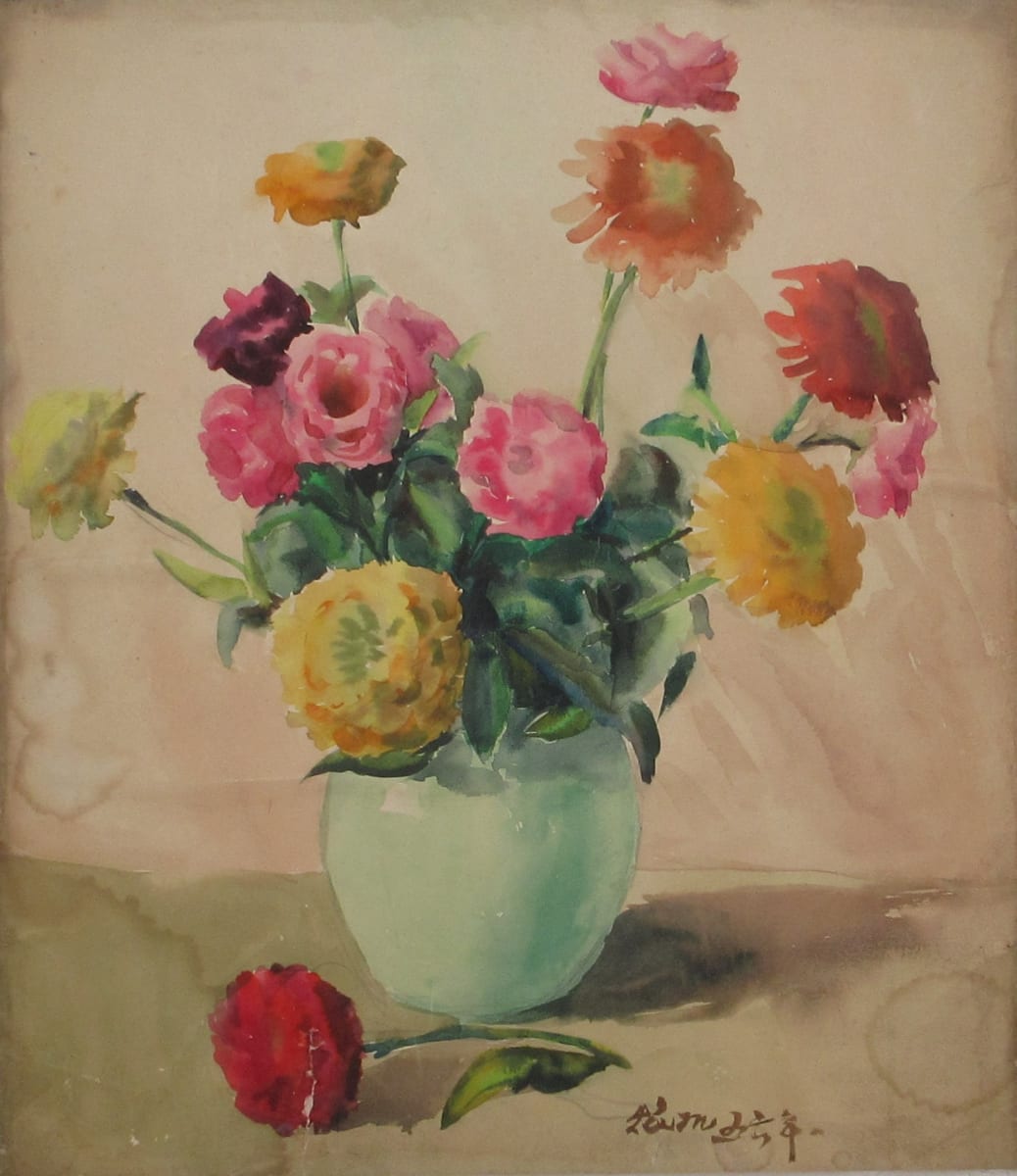 Still Life Study - Poppy Flowers in Vase by Kwan Y. Jung 