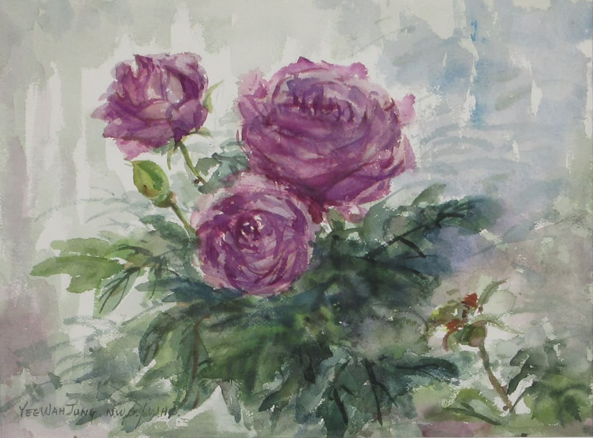 Red-Violet Rose Plants by Yee Wah Jung 