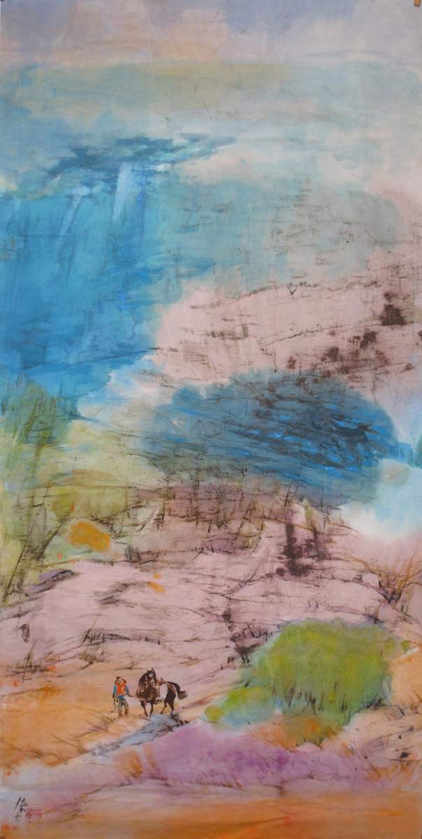 Vertical Landscape 2nd Panel of 3 by Kwan Y. Jung, Image 1.