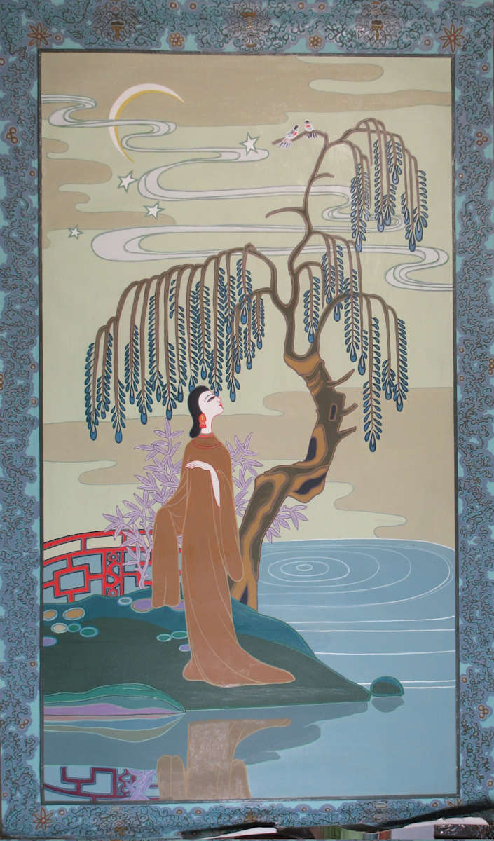 Willow Bank Homage by Yee Wah Jung Attributed, Image 1.