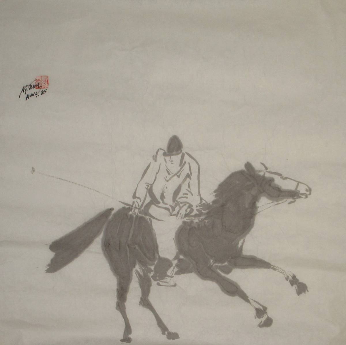 Polo Player Galloping by Kwan Y. Jung 