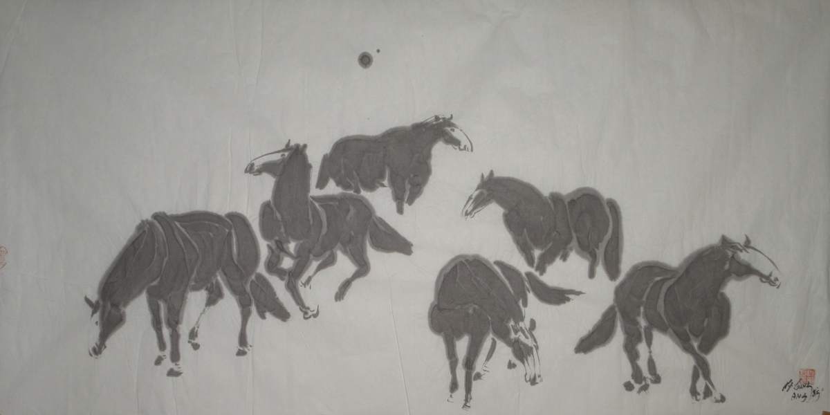 Six Horse Herd by Kwan Y. Jung, Image 1.