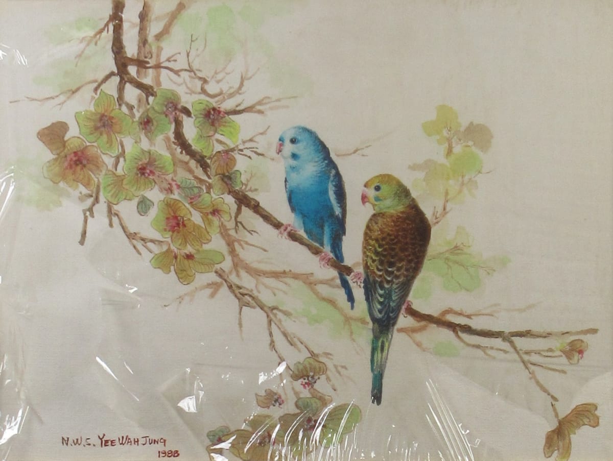 Parakeet & Flower by Yee Wah Jung 