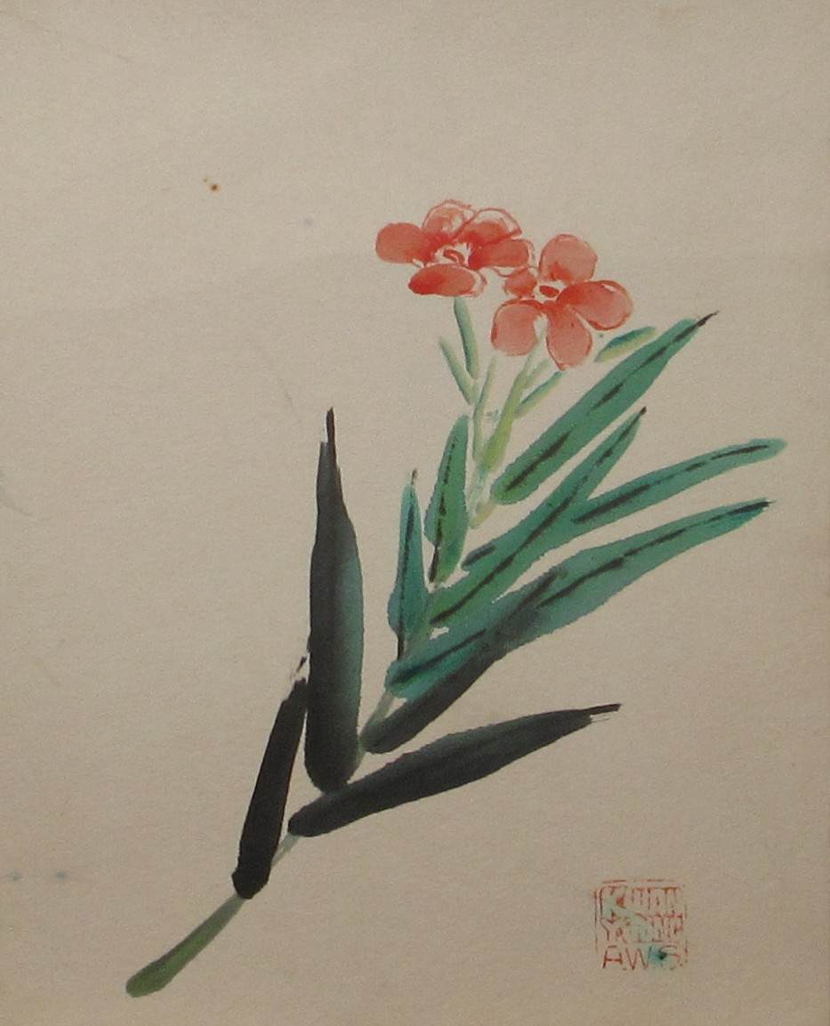 Flowers Red Orange by Kwan Y. Jung 