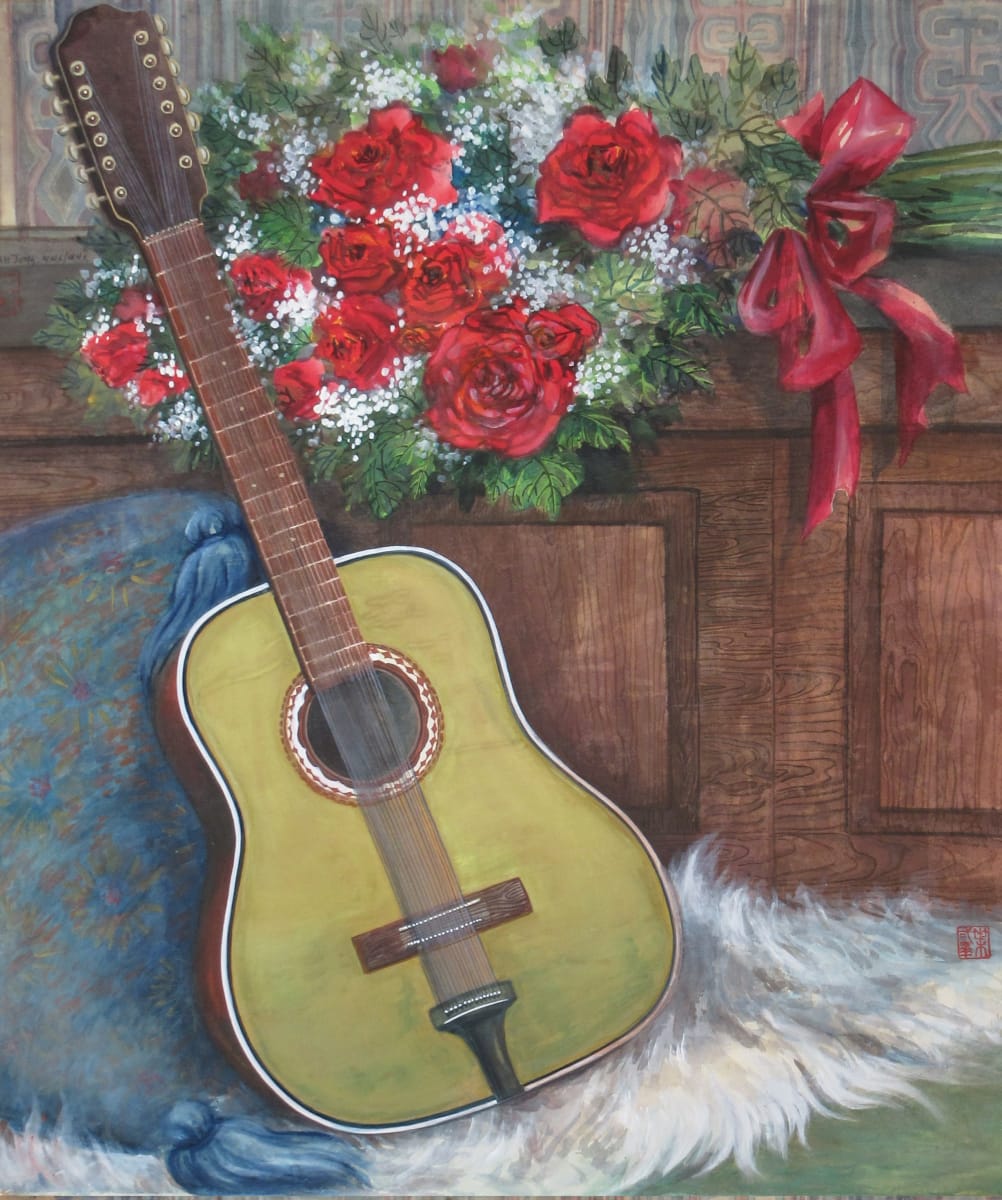 Guitar and Roses by Yee Wah Jung 