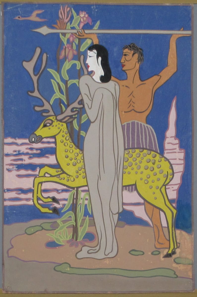 Adam and Eve by Chiu Fung Poon Attributed 