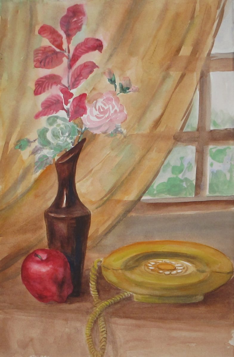 Vase, Apple and Phone by Yee Wah Jung 