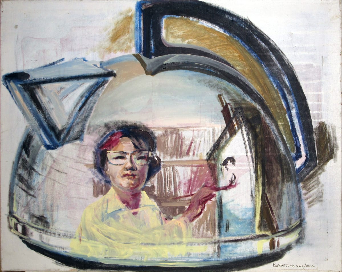 Self Portrait in a Tea Kettle by Yee Wah Jung 