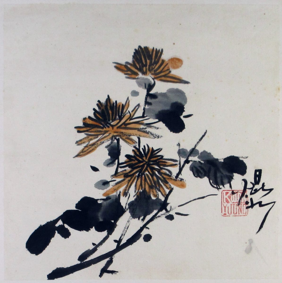 Portfolio Set Chinese Brush Paintings 6/12 by Kwan Y. Jung 