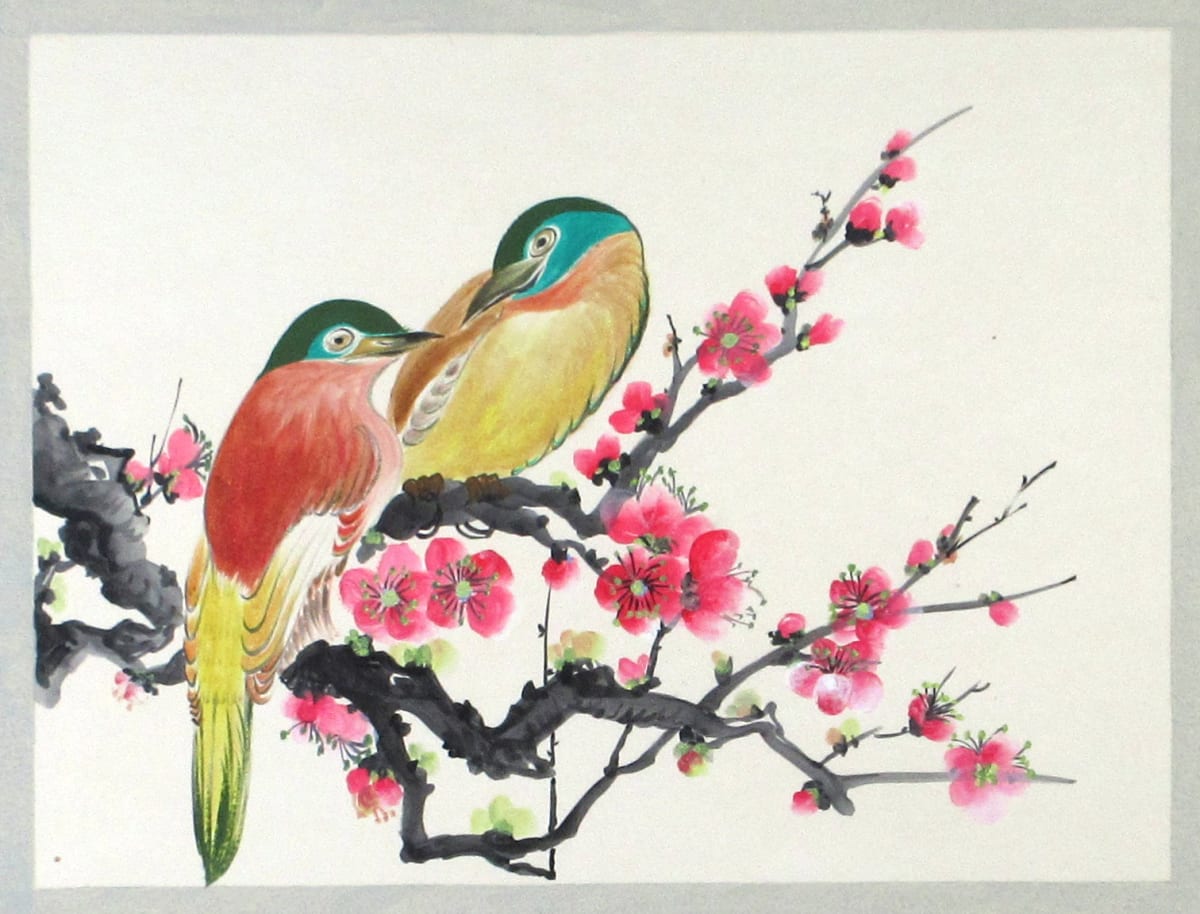 Birds and Blossoms by Yee Wah Jung Attributed 