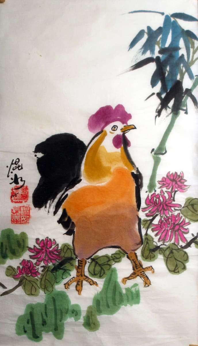 2007 Flower and Bird Painting 9/19 by Kwan Y. Jung 