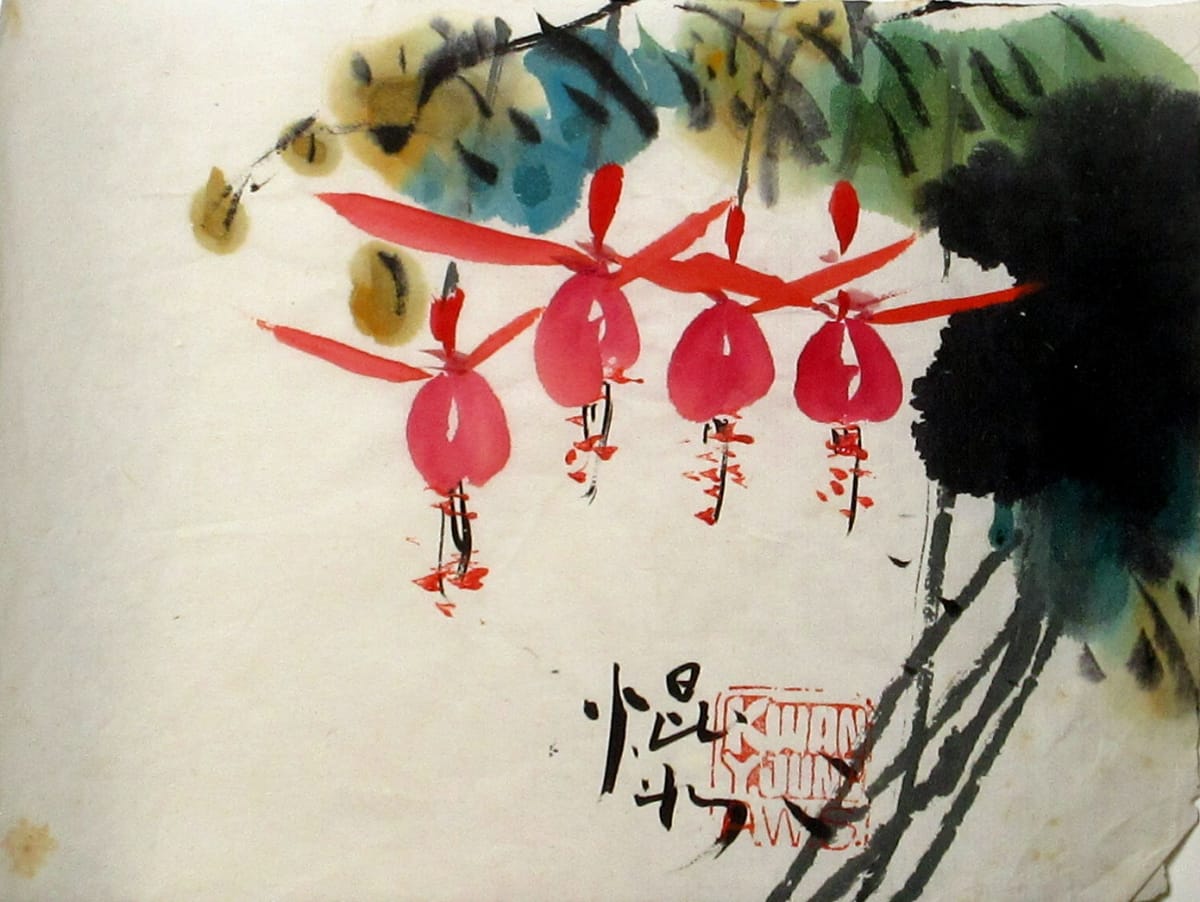 Four Fuchsias by Kwan Y. Jung 