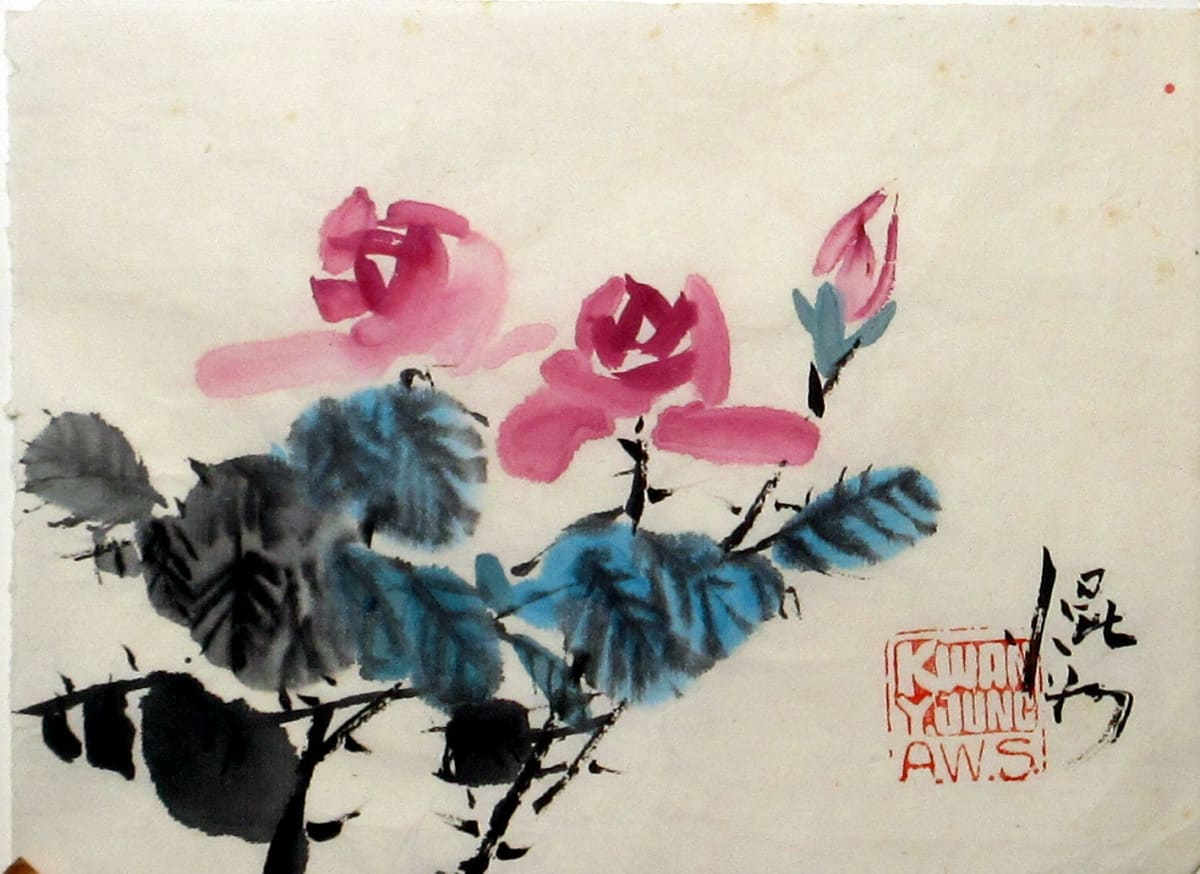 Mauve Pink Roses by Kwan Y. Jung 