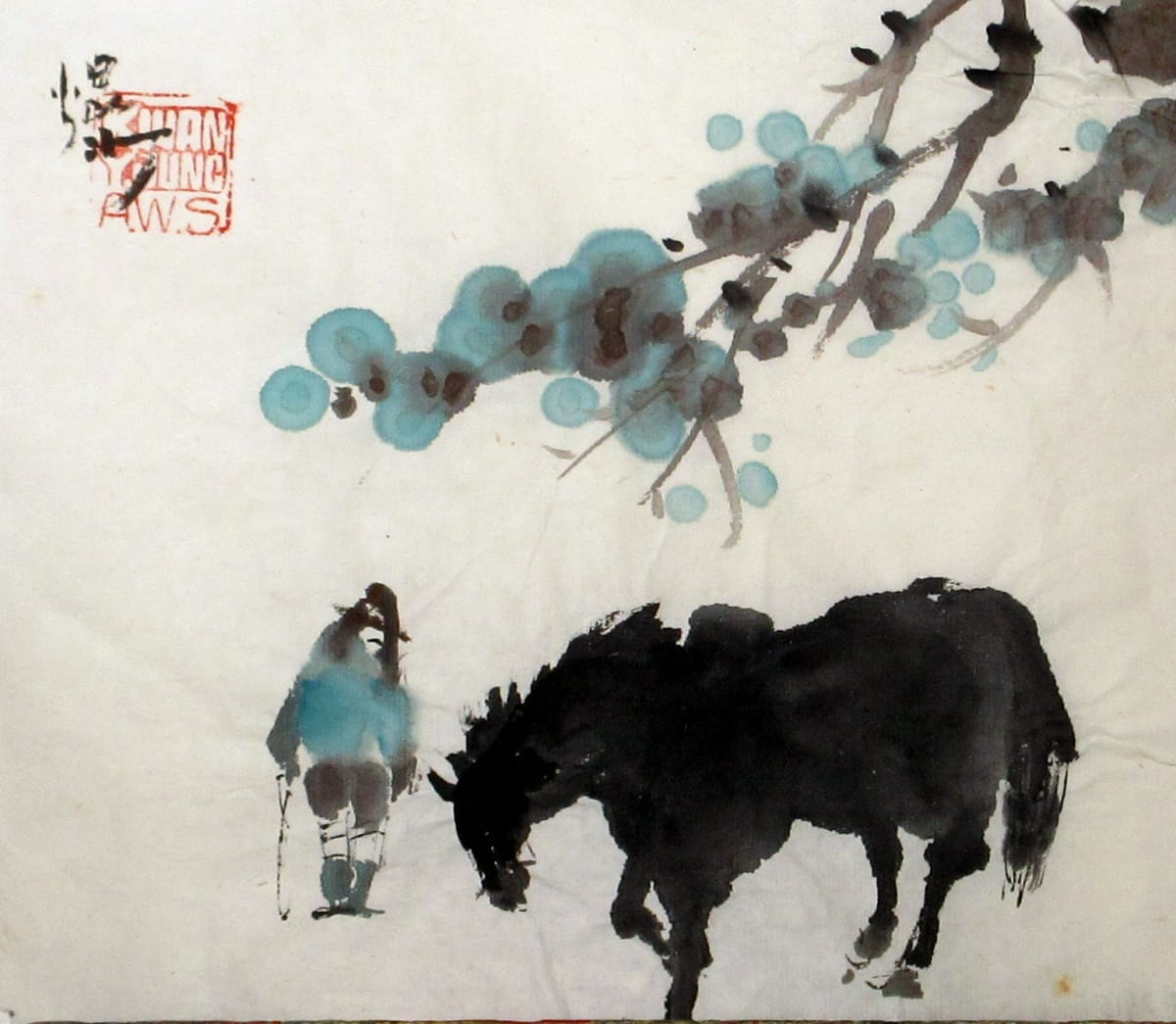 Man and Horse by Kwan Y. Jung 