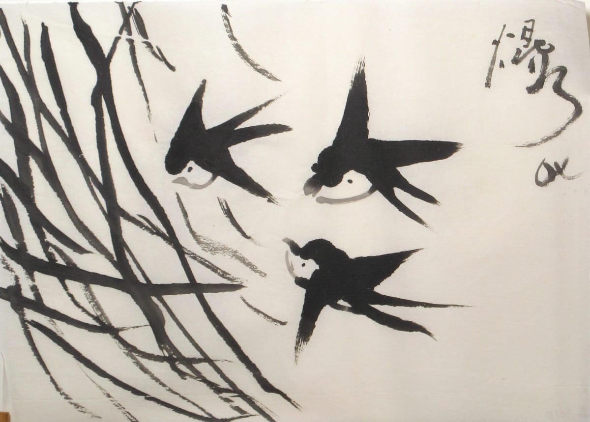 Swallows and Willow Fronds by Kwan Y. Jung, Image 1.