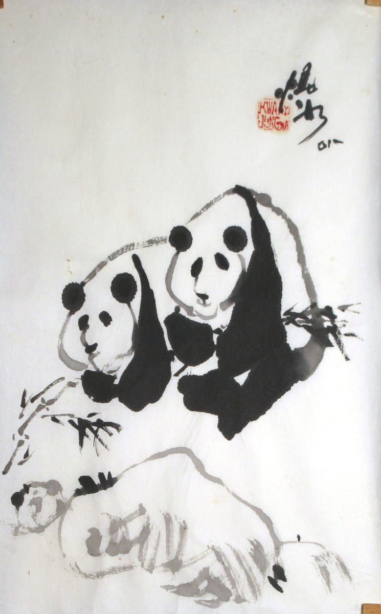 Pandas and Rock by Kwan Y. Jung 