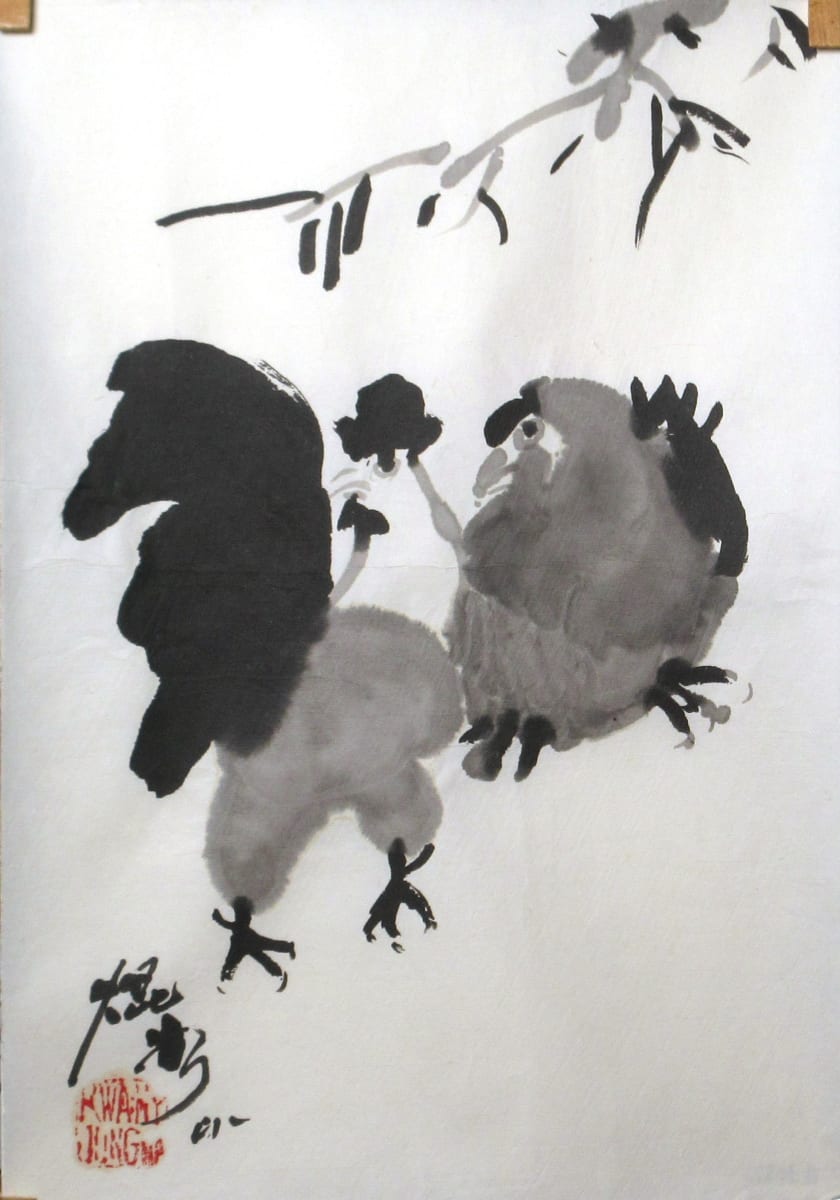 Rooster and Hen by Kwan Y. Jung 