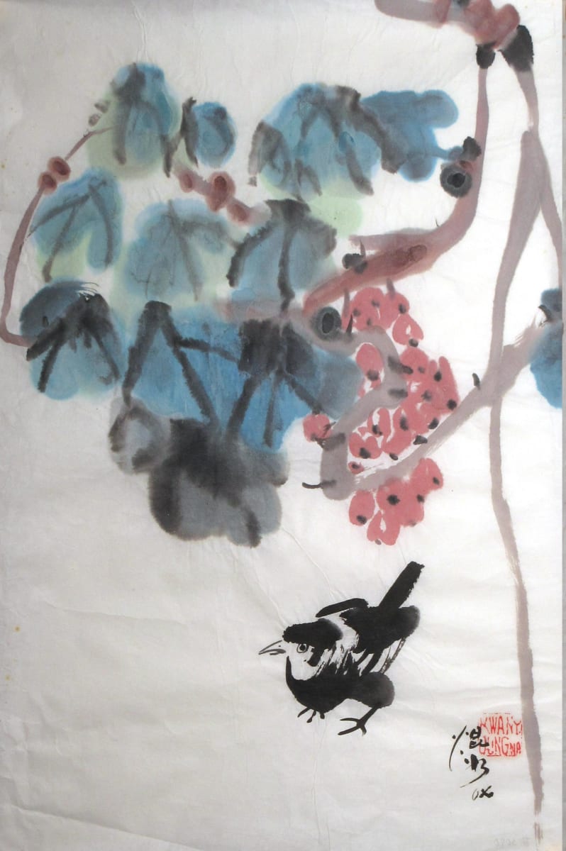 Bird and Grapes by Kwan Y. Jung, Image 1.