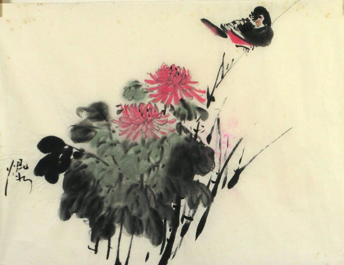 Bird and Flowers by Kwan Y. Jung 