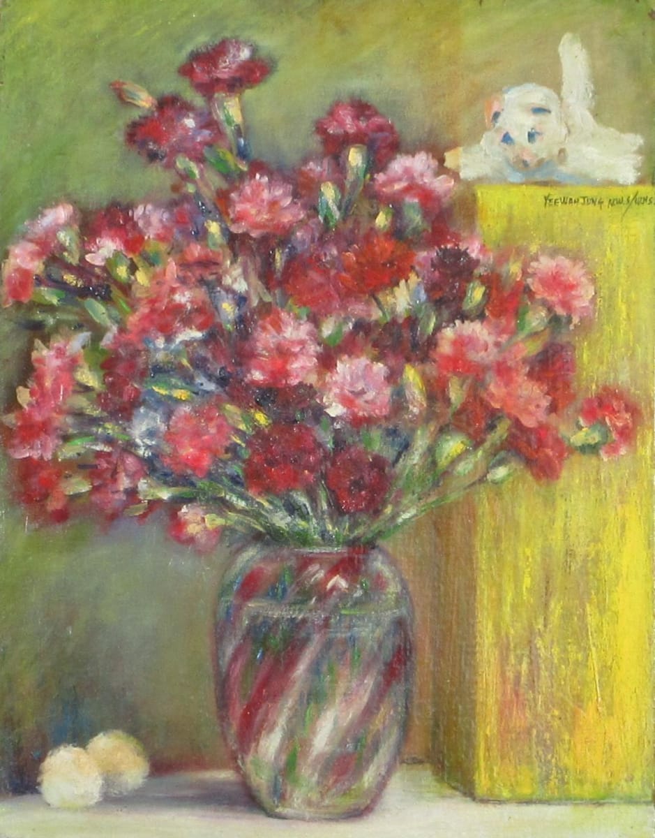Carnations in a Vase by Yee Wah Jung 
