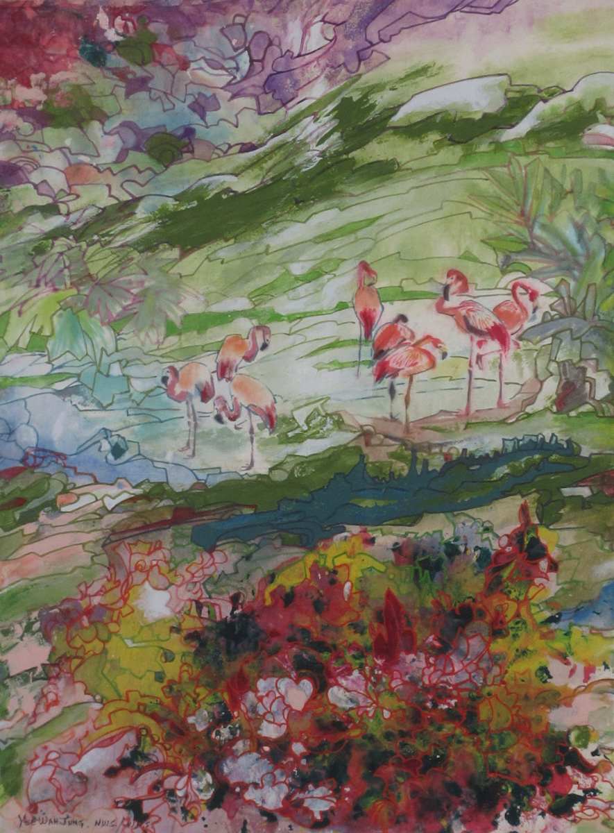 Flamingos by Yee Wah Jung, Image 1.