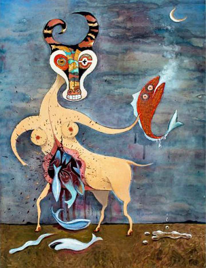 The Minotaur Sheds her Secrets by Sarah Stone  Image: The Minotaur Sheds her Secrets