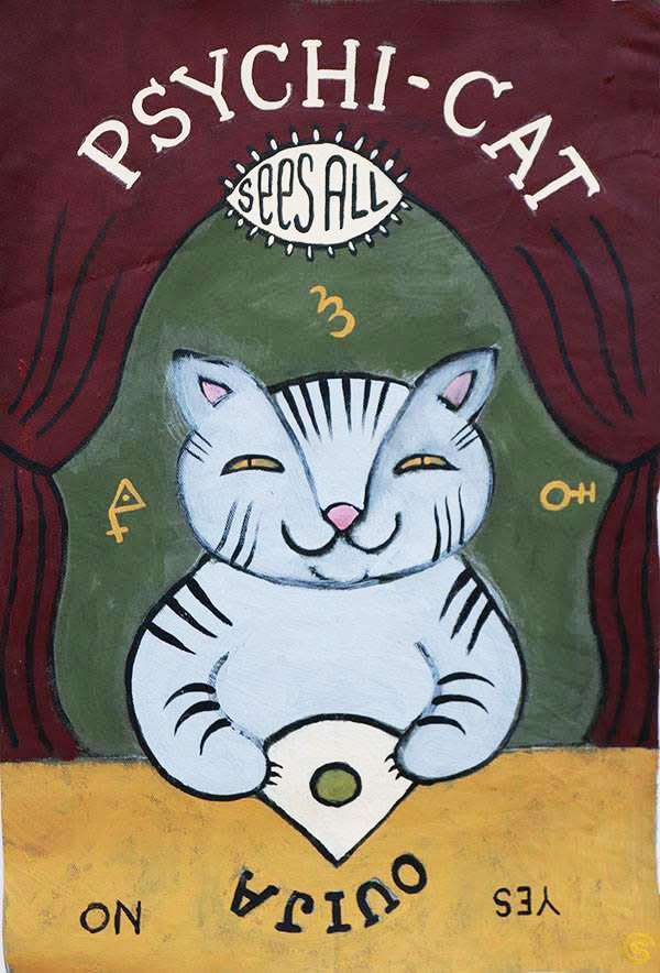 Psychi-Cat by Sarah Stone  Image: Psychi-cat