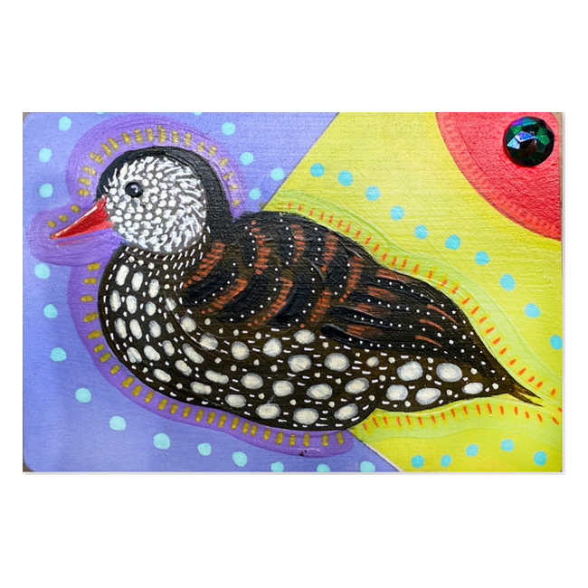Spotted Diamond Duck by Sarah Stone  Image: Spotted Diamond Duck