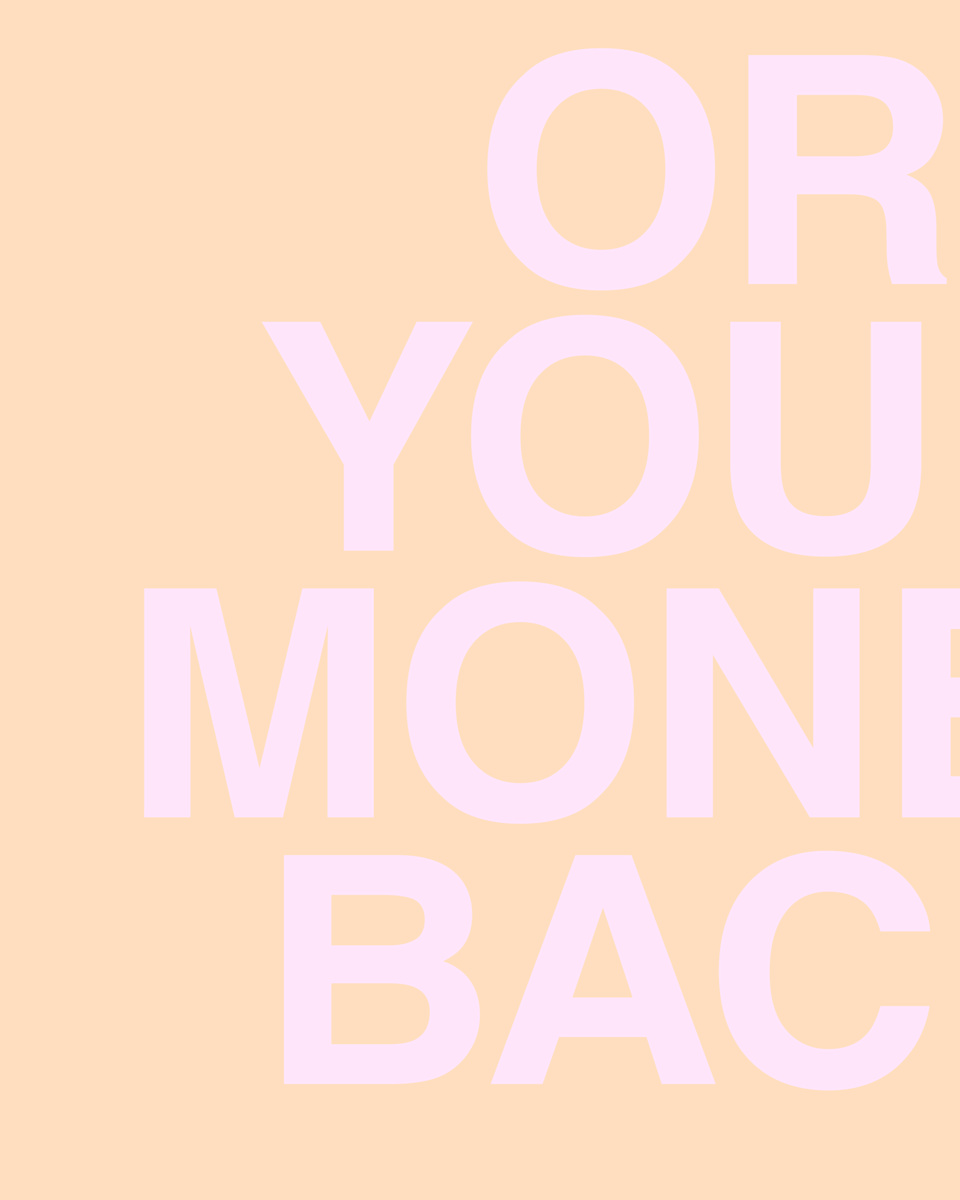 OR YOUR MONEY BACK by Chris Horner, Image 1.