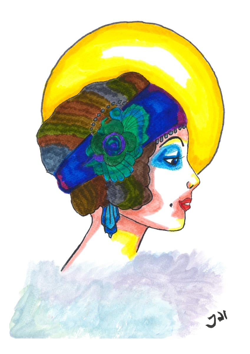 Art Deco Lady  Image: Art print