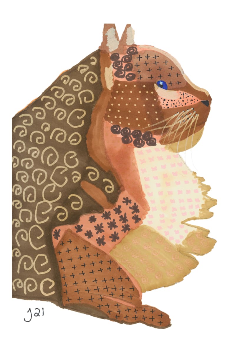 Zena cat  Image: Art print