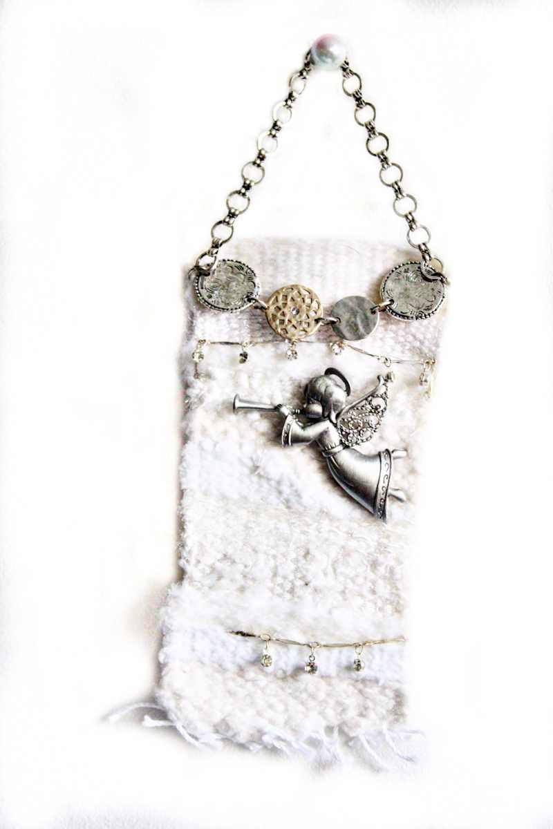 Angels Song Mini Fiber Art Tapestry by Annette 
