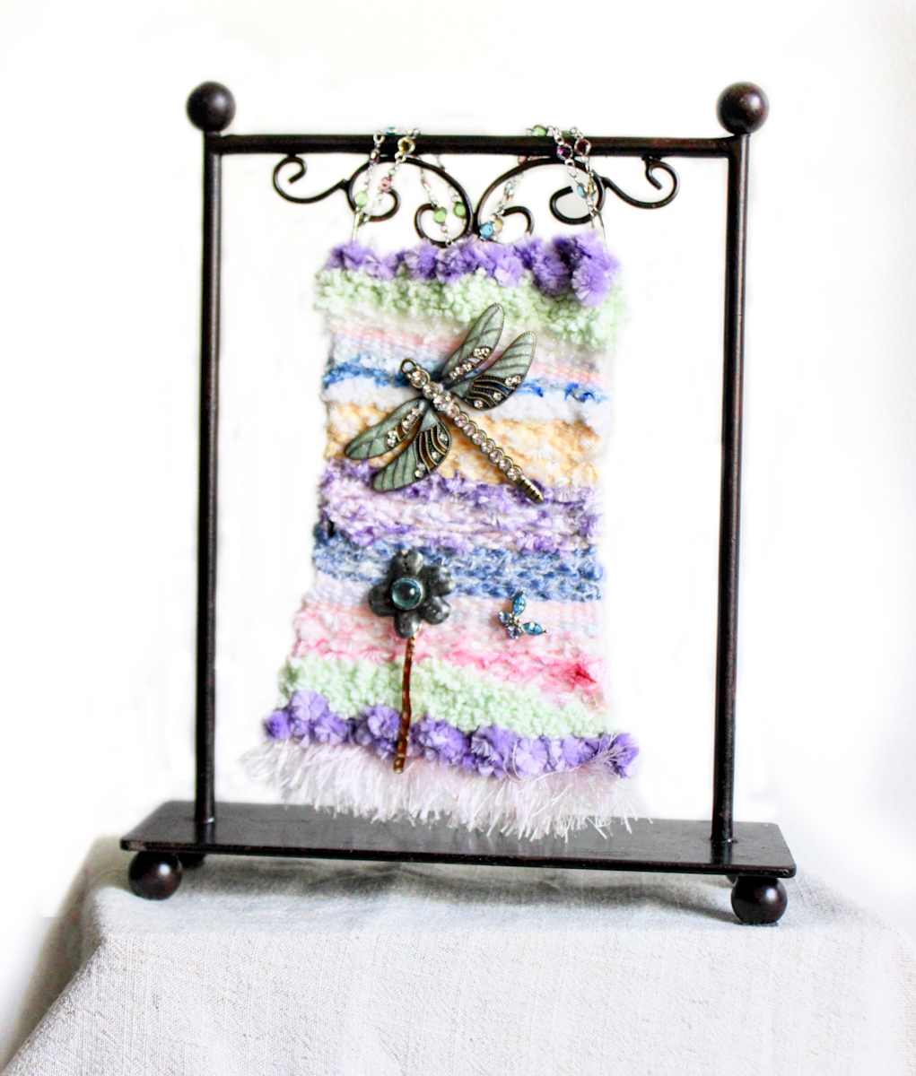 Springs Garden Mini Fiber Art Tapestry by Annette 