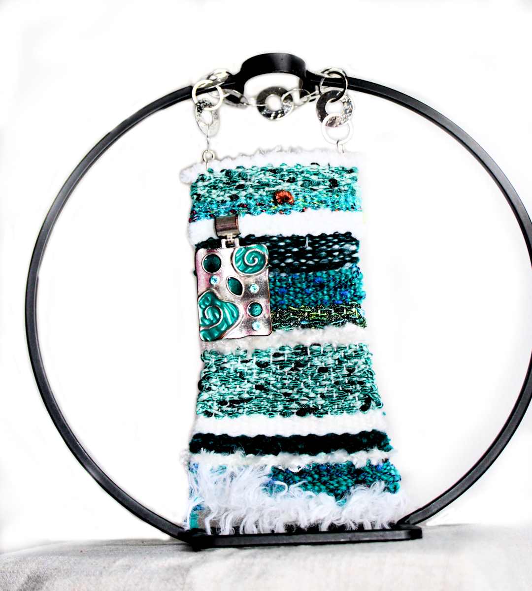 Teal Rejuventation Mini Art Tapestry by Annettes Whimsies, Image 5.