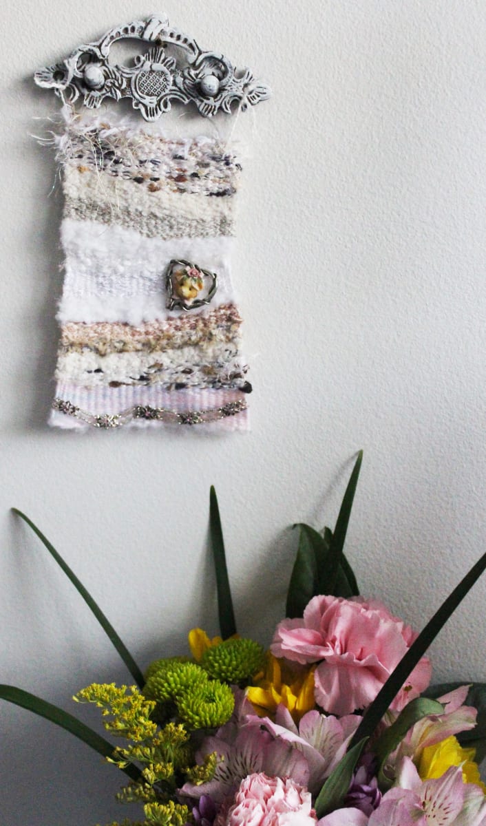 Vintage Dreams Mini Art Tapestry by Annette  Image: Mini Art Tapestry unique one of a kind pieces of art