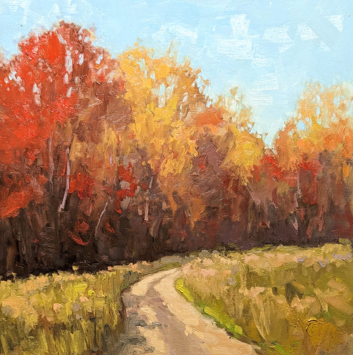 October Morning, The Hay Preserve, Bremen, Maine by Lisa Kyle 