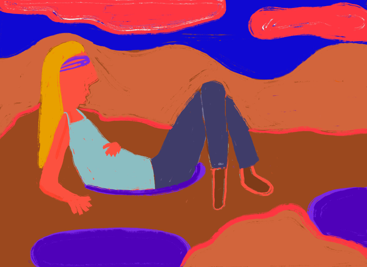 Sitting in Holes I Dug by Heather Gendron  Image: drawing from digital sketchbook