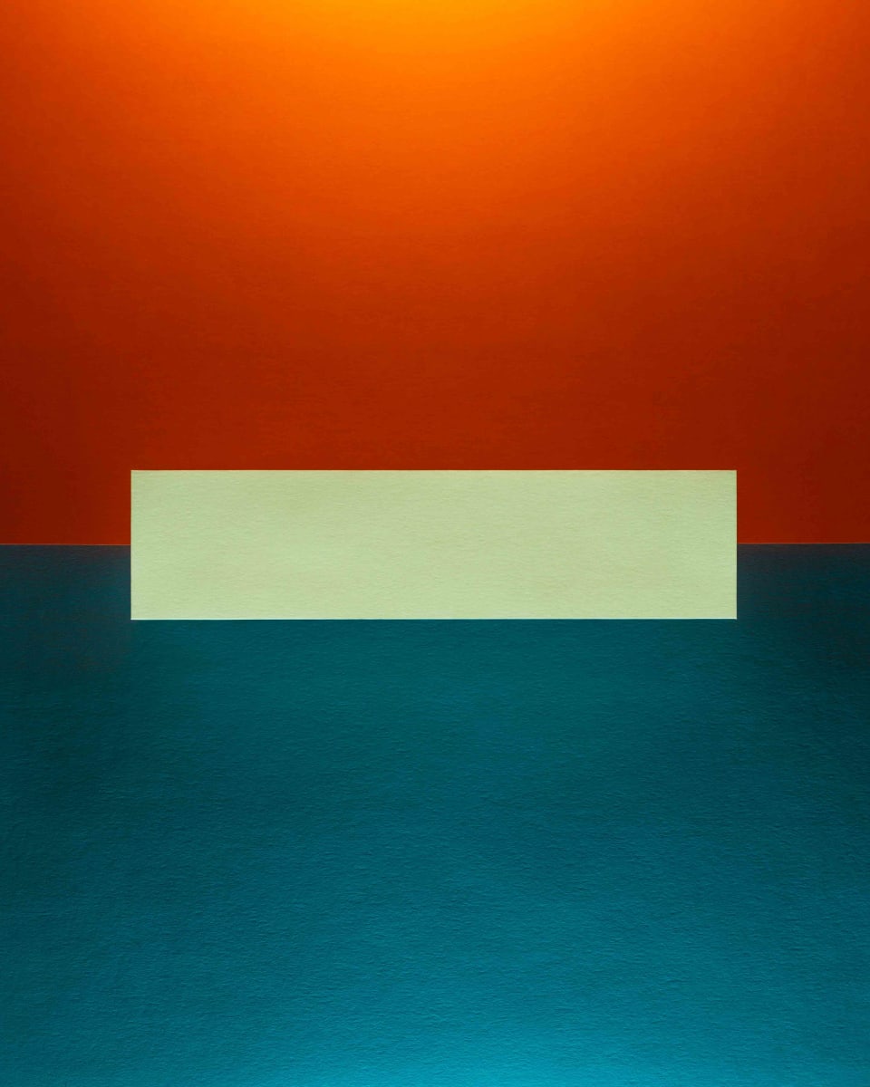 #107" - Tangerine and Stone with Soft Green by Adam Rose 
