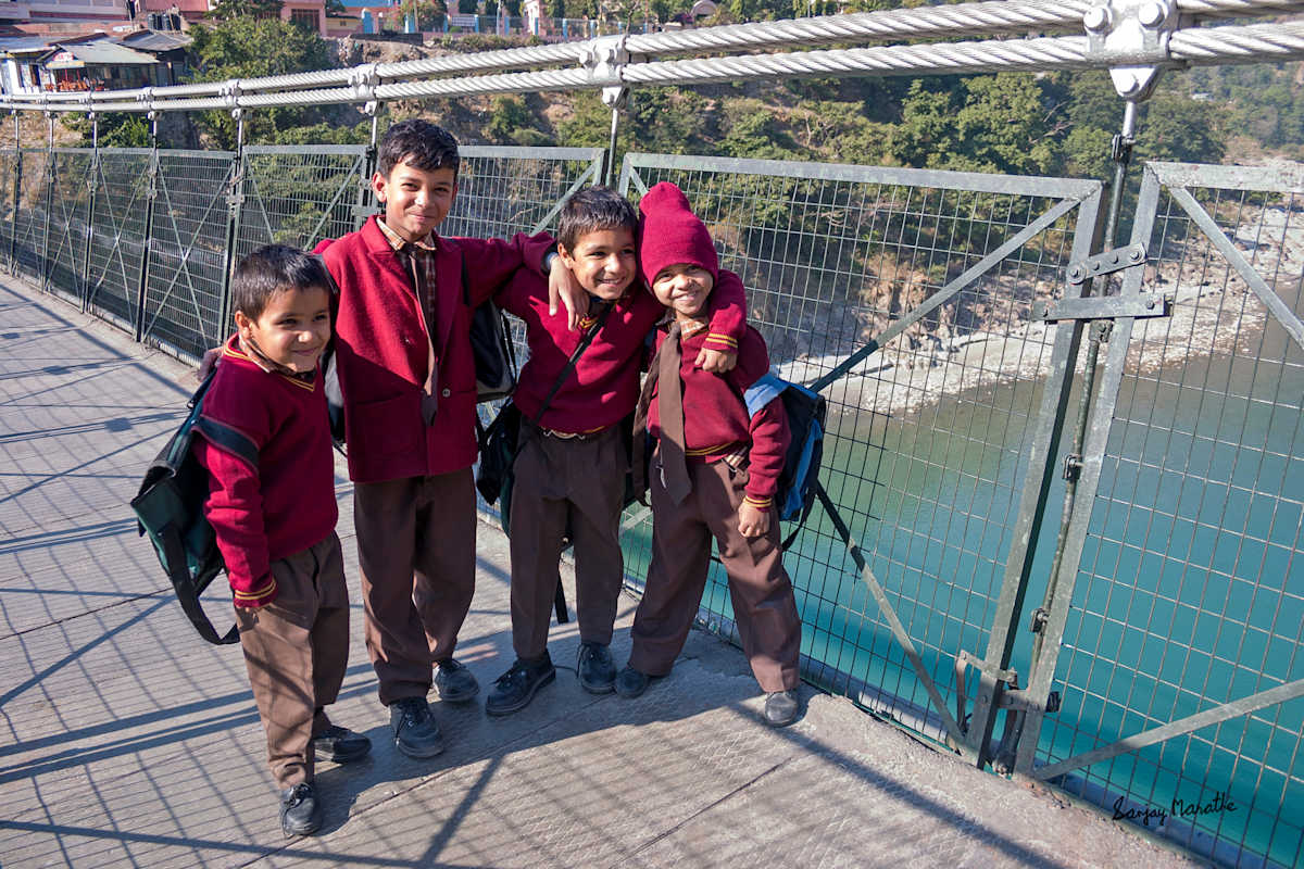 Schoolboys-2, Rishikesh (2005) by Sanjay Marathe, Image 2.