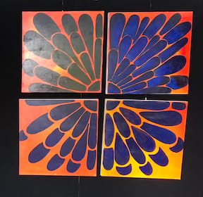 Abstract Flower 1-4 by Emily Strulson 